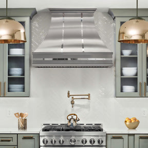 Fobest North Carolina Brushed Stainless Steel Range Hood with Linear Straps FSS-522