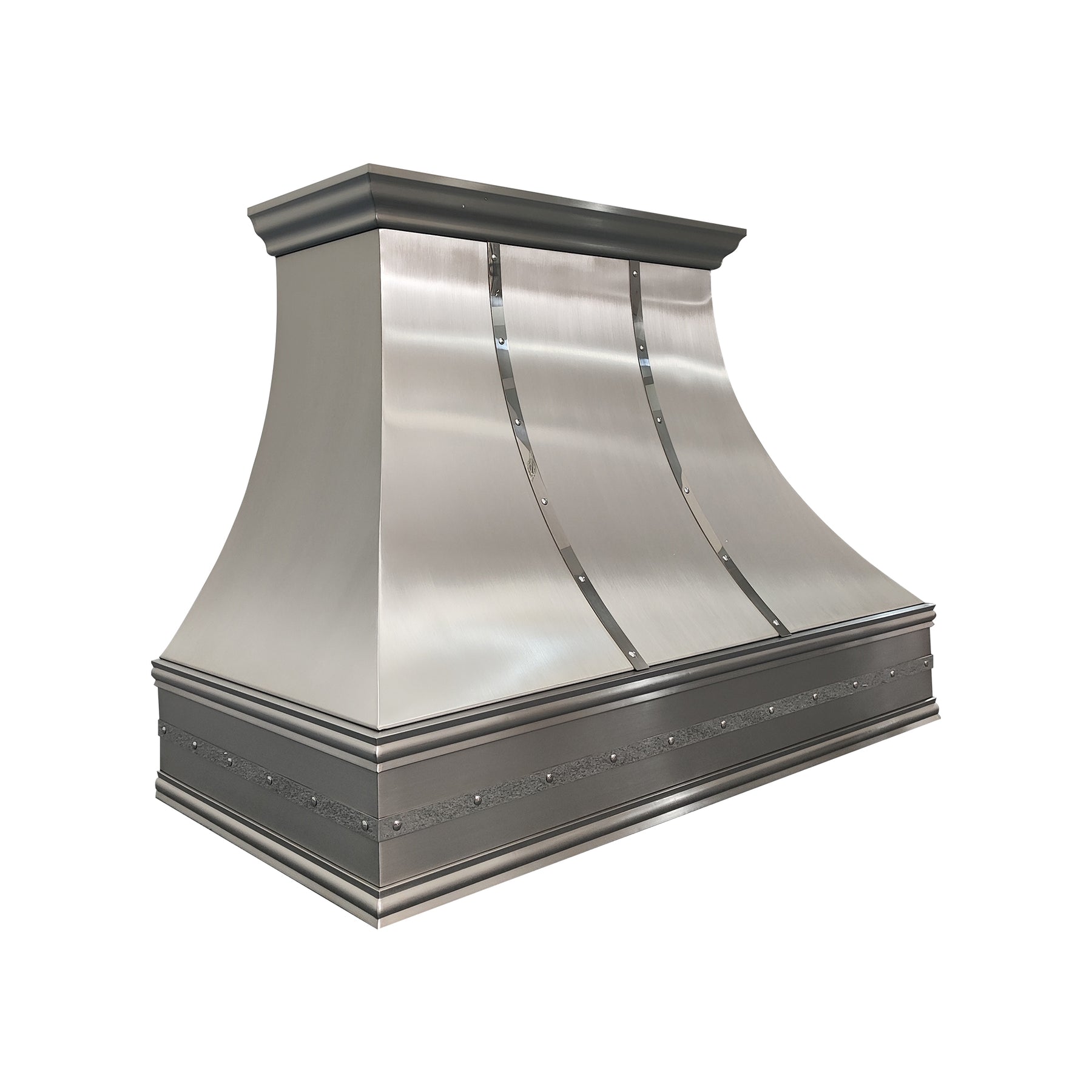 Fobest North Carolina Brushed Stainless Steel Range Hood with Linear Straps FSS-522