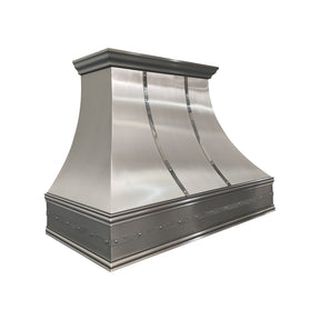 Fobest North Carolina Brushed Stainless Steel Range Hood with Linear Straps FSS-522