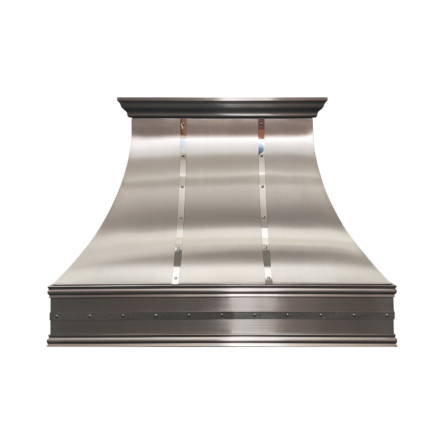 Fobest North Carolina Brushed Stainless Steel Range Hood with Linear Straps FSS-522