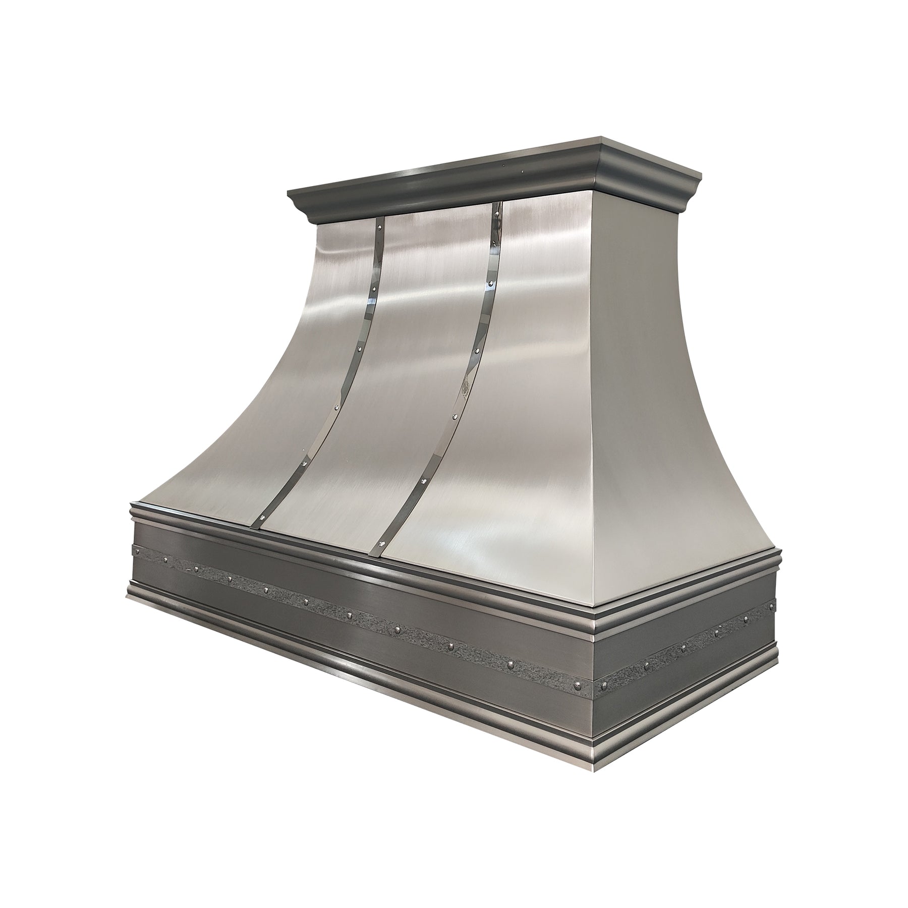 Fobest North Carolina Brushed Stainless Steel Range Hood with Linear Straps FSS-522