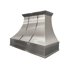 Fobest North Carolina Brushed Stainless Steel Range Hood with Linear Straps FSS-522