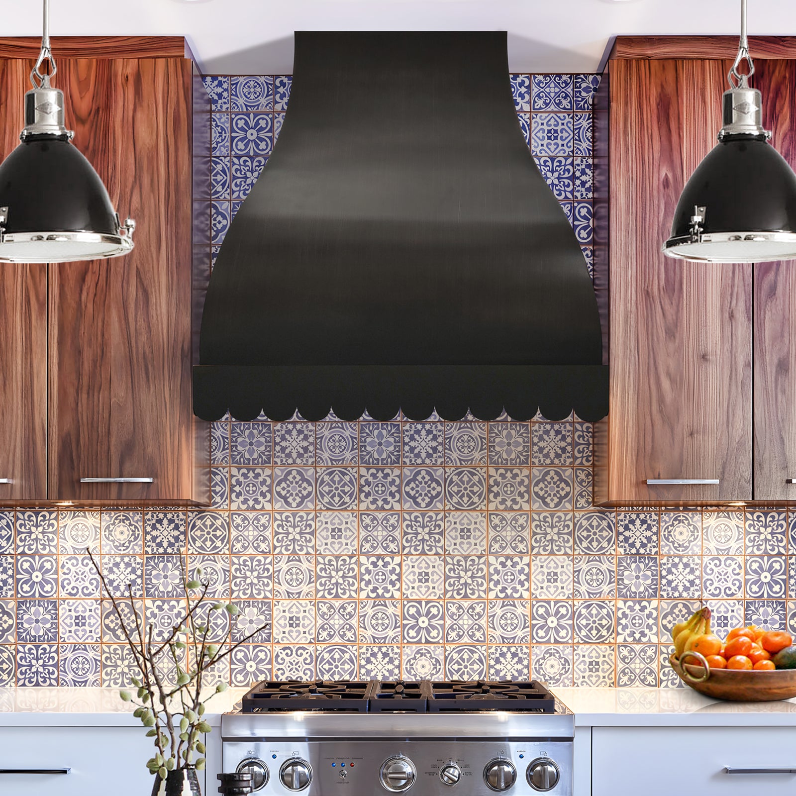 Fobest Oil-Rubbed Bronze Kitchen Range Hood in Bell-Wave Shape FCP-328