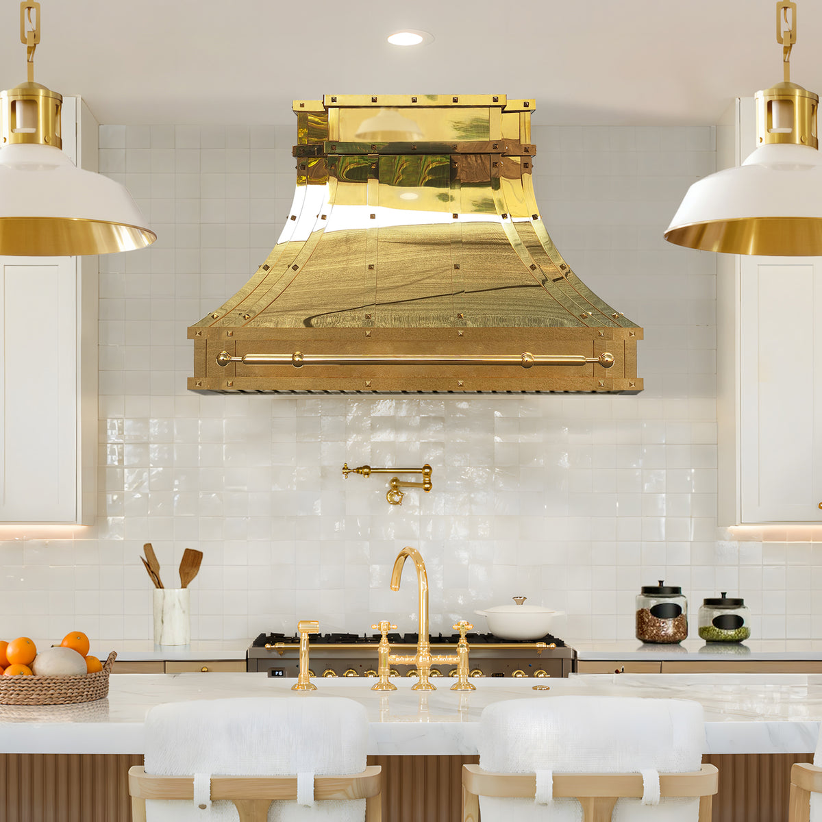 Fobest Polished Brass Custom Range Hood FSS-480