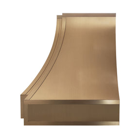 Fobest Brushed Brass Kitchen Range Hood with Parallel Design FSS-544