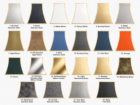 Fobest Pyramid White Range Hood with Brass Trim FSS-92