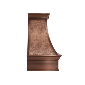 Fobest Royal Antique Copper Range Hood with Beehive Hammered Texture FCP-386