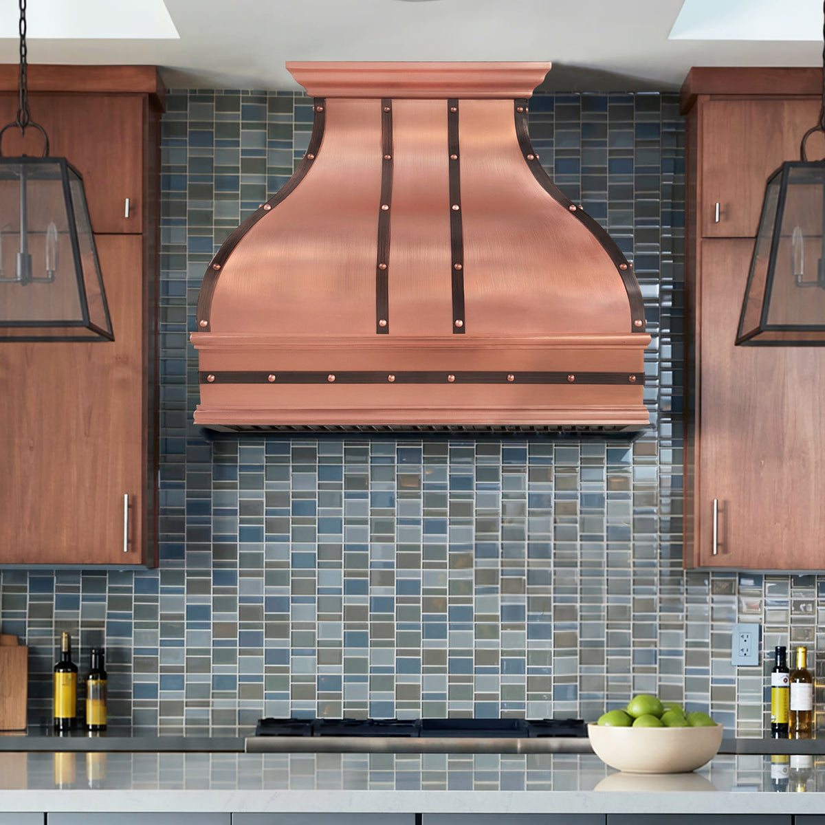 Fobest Rustic Copper Kitchen Metal Range Hood in Bell Design FCP-390