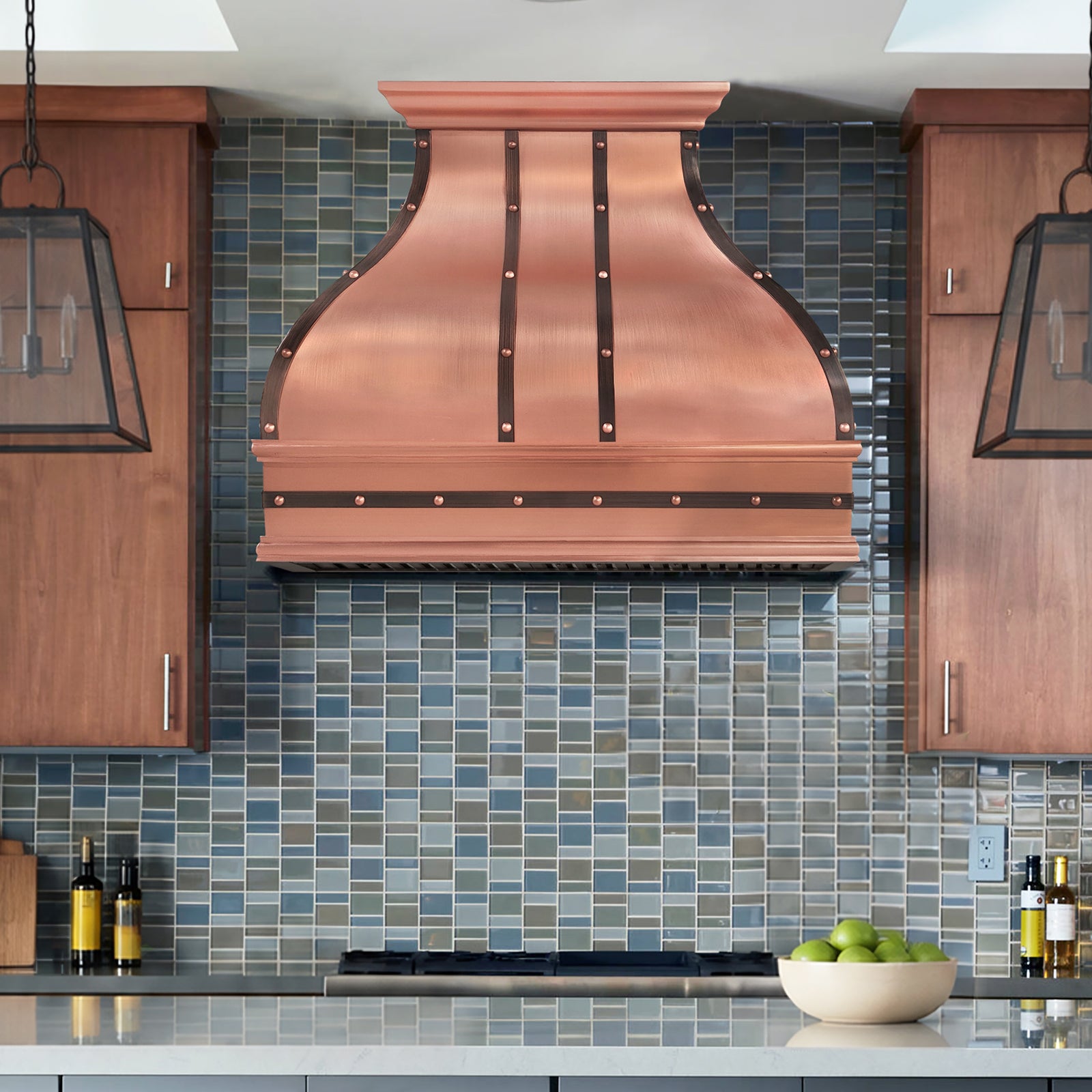 Fobest Rustic Copper Kitchen Metal Range Hood in Bell Design FCP-390