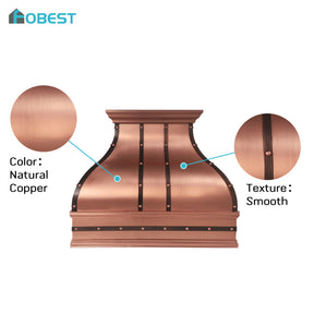 Fobest Rustic Copper Kitchen Metal Range Hood in Bell Design FCP-390