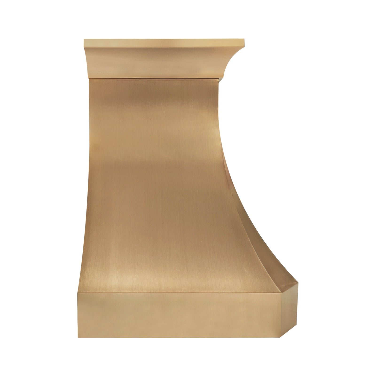 Fobest Sculptural Brushed Brass Kitchen Range Hood with Geometric Dimensional Design FSS-546