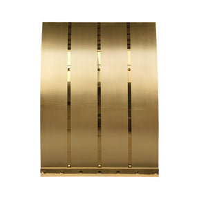 Fobest Slope Box Brass Range Hood with Polished Brass Straps FSS-750