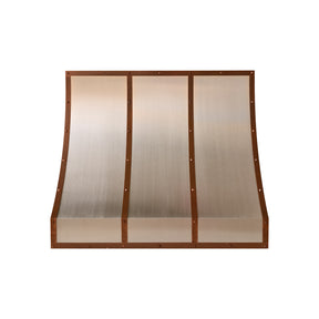 Fobest Sloped Stainless Steel Range Hood with Antique Copper Straps FSS-748