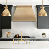 Fobest Solid Brass Sloped Range Hood with Luxury Accents FSS-530