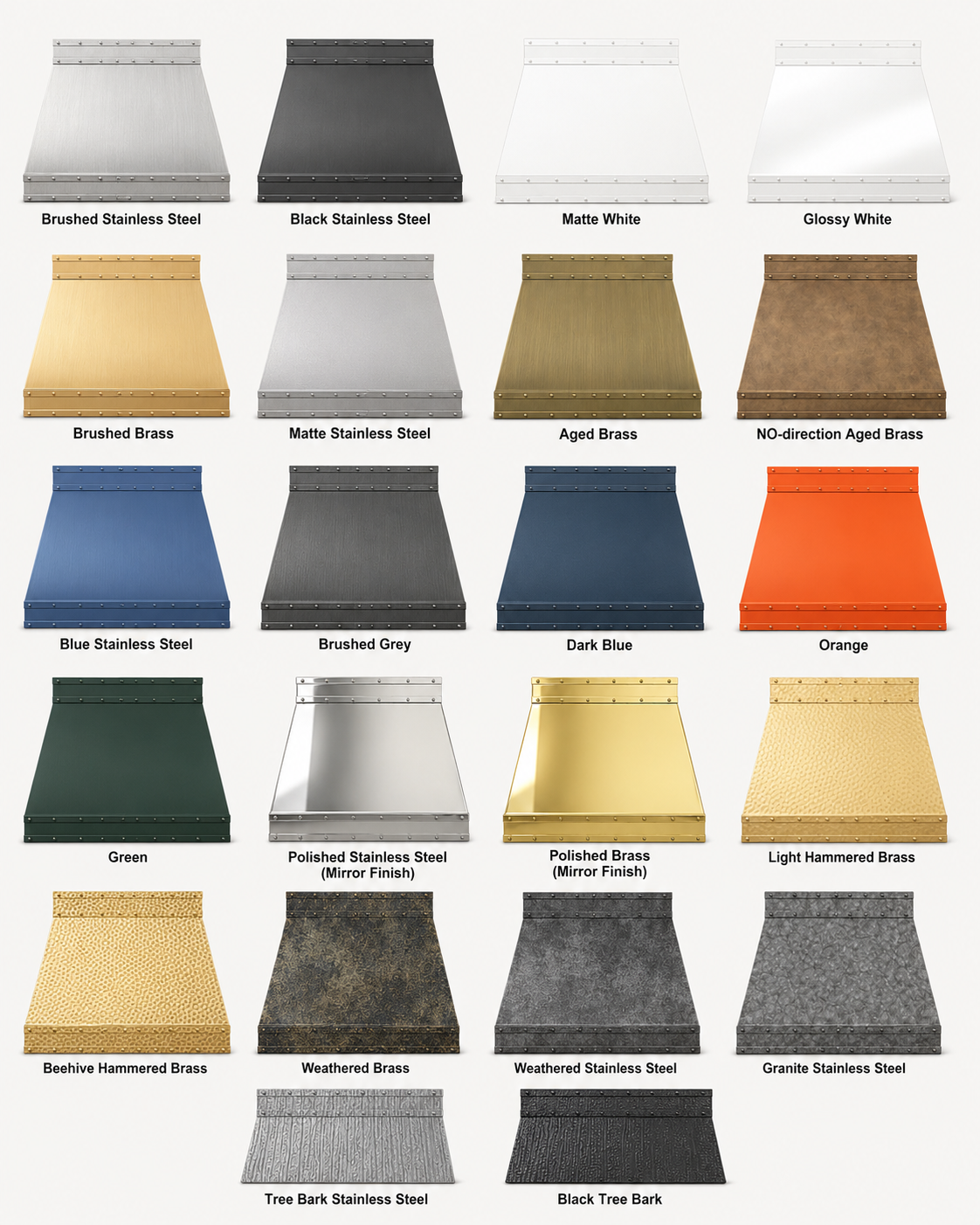 Fobest Solid Brass Sloped Range Hood with Luxury Accents FSS-530