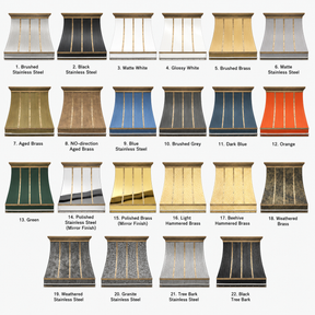 Fobest Stainless Range Hood with Aged Brass Band FSS-352