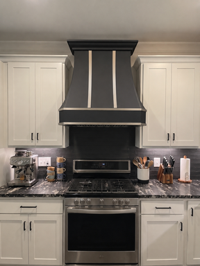 Fobest Stainless Steel Black Range Hood with Silver Straps FSS-5