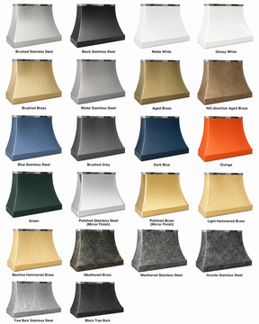 Fobest Stainless Steel Custom Hood with Top and Bottom Mirror Straps FSS-332