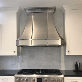 Fobest Stainless Steel Custom Kitchen Range Hoods with Polished Straps FSS-460