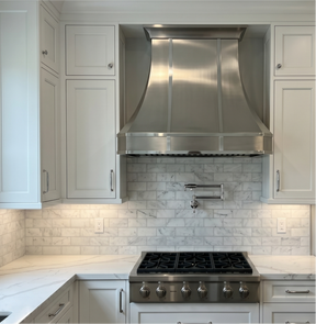 Fobest Stainless Steel Custom Kitchen Range Hoods with Polished Straps FSS-460