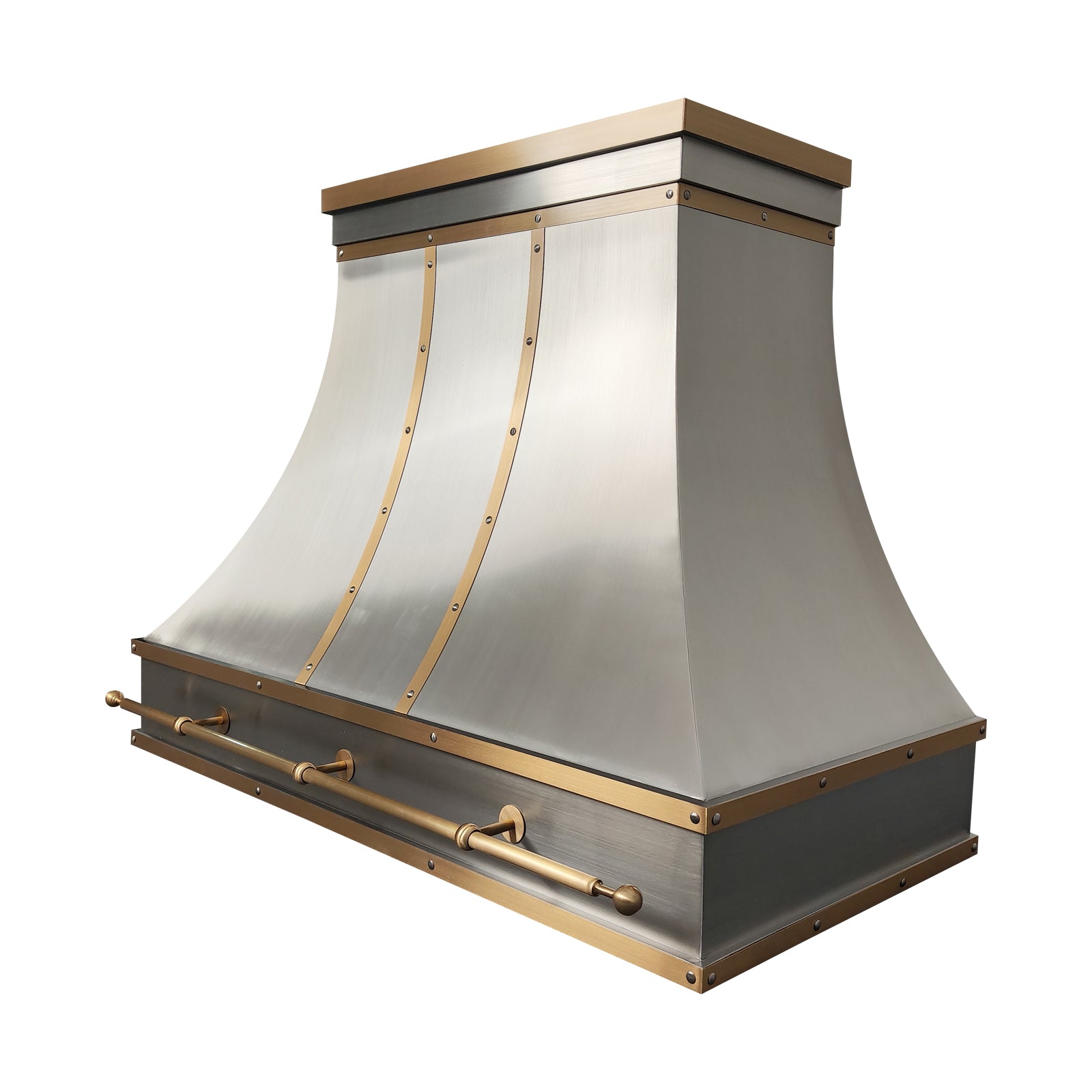 Fobest Stainless Steel Custom Range Hoods with Brass Accent FSS-536