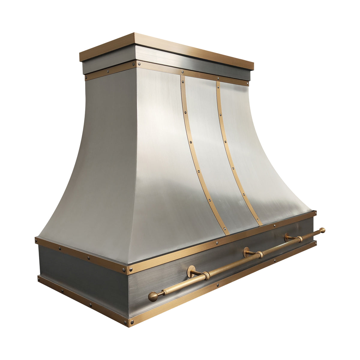 Fobest Stainless Steel Custom Range Hoods with Brass Accent FSS-536