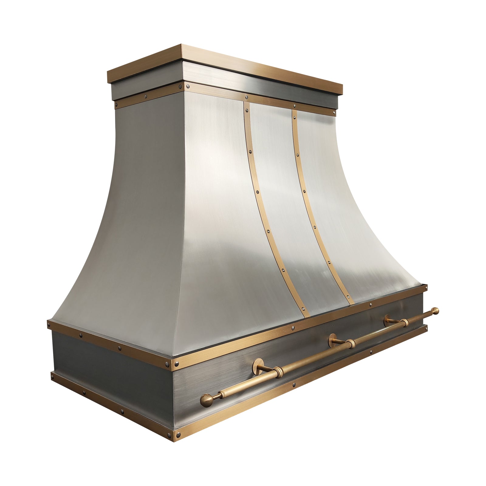 Fobest Stainless Steel Custom Range Hoods with Brass Accent FSS-536