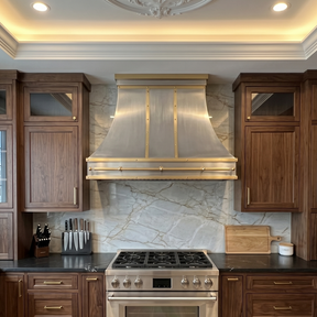 Fobest Stainless Steel Custom Range Hoods with Brass Accent FSS-536
