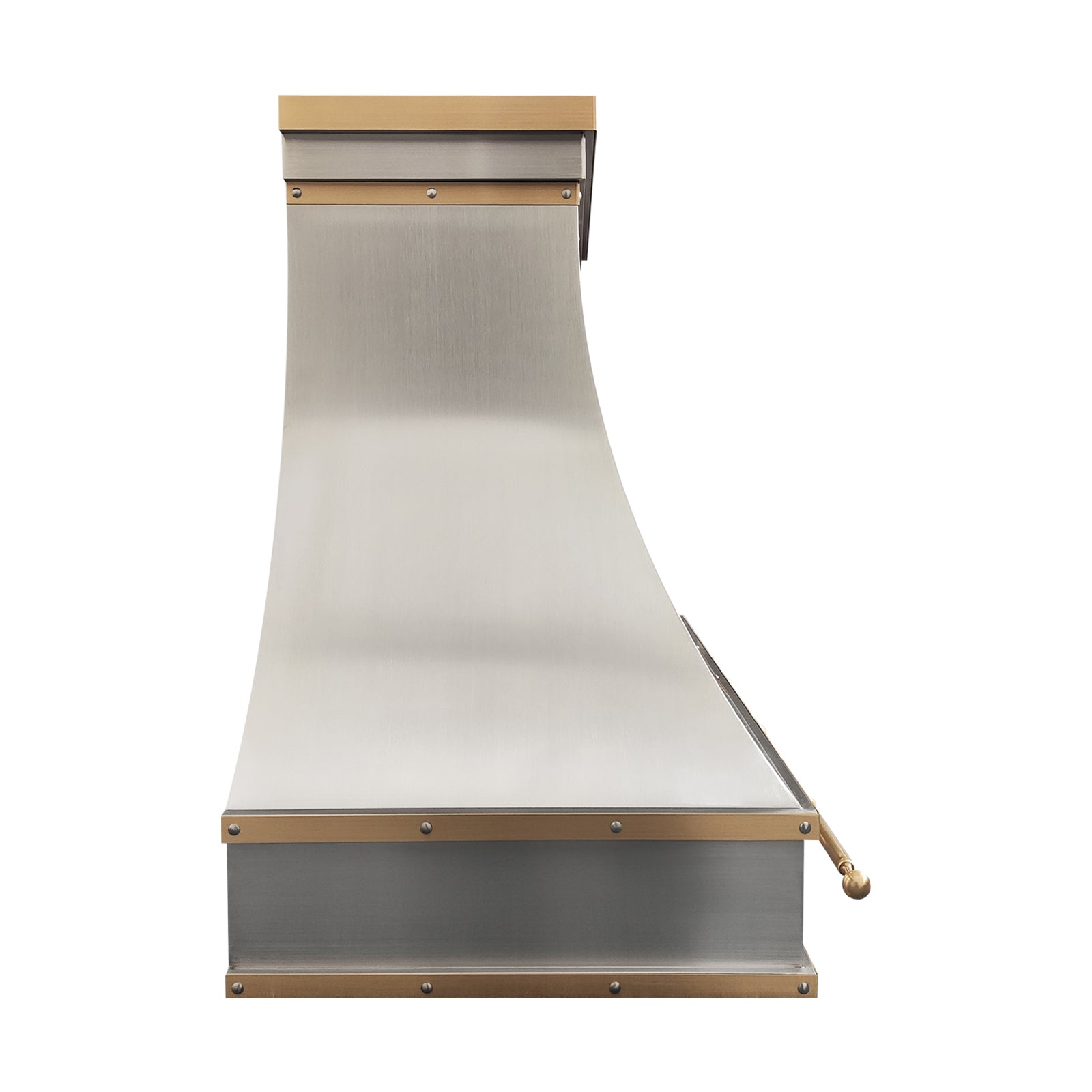 Fobest Stainless Steel Custom Range Hoods with Brass Accent FSS-536