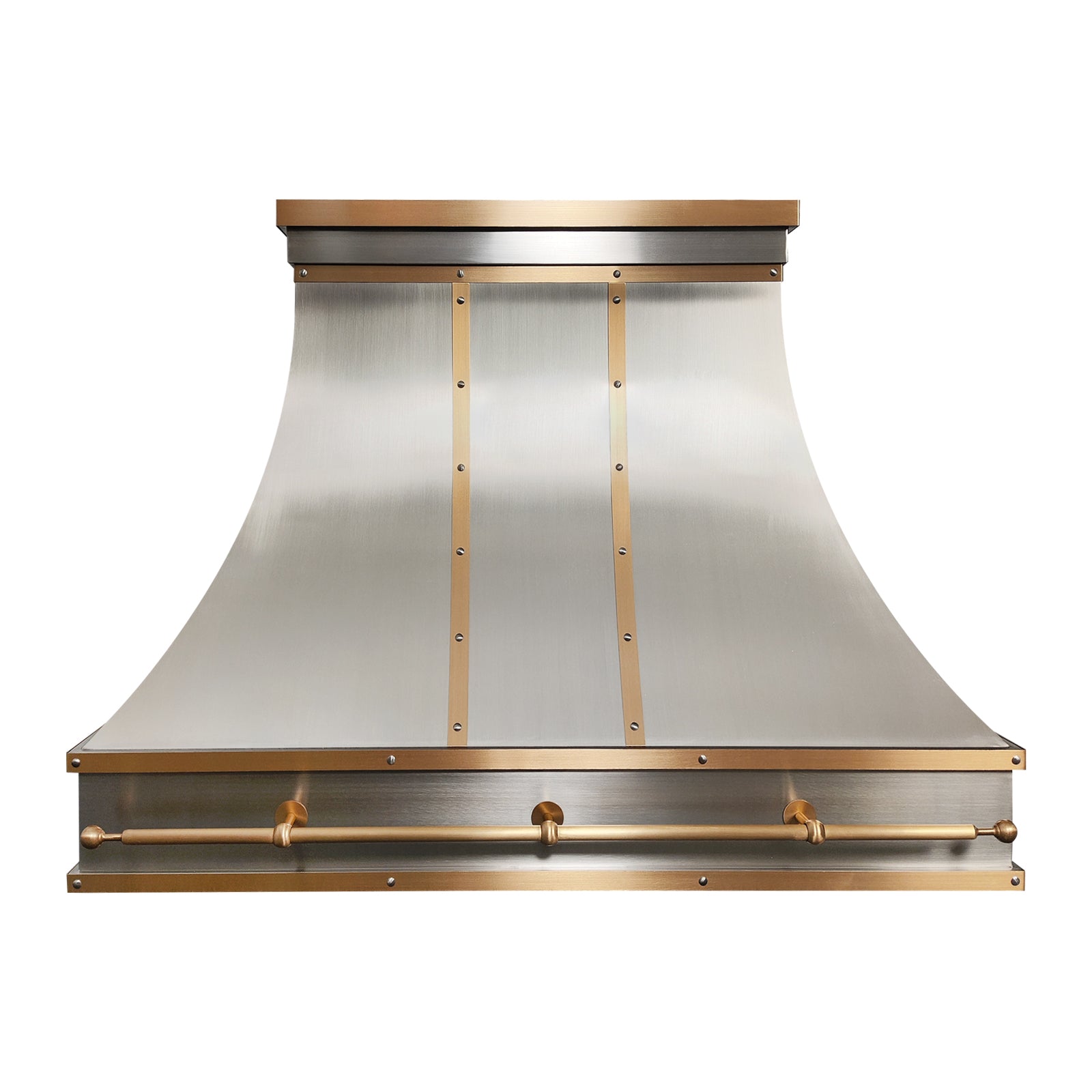 Fobest Stainless Steel Custom Range Hoods with Brass Accent FSS-536