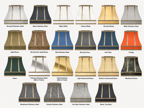 Fobest Stainless Steel Custom Range Hood with Brass Straps and Rivets FSS-327