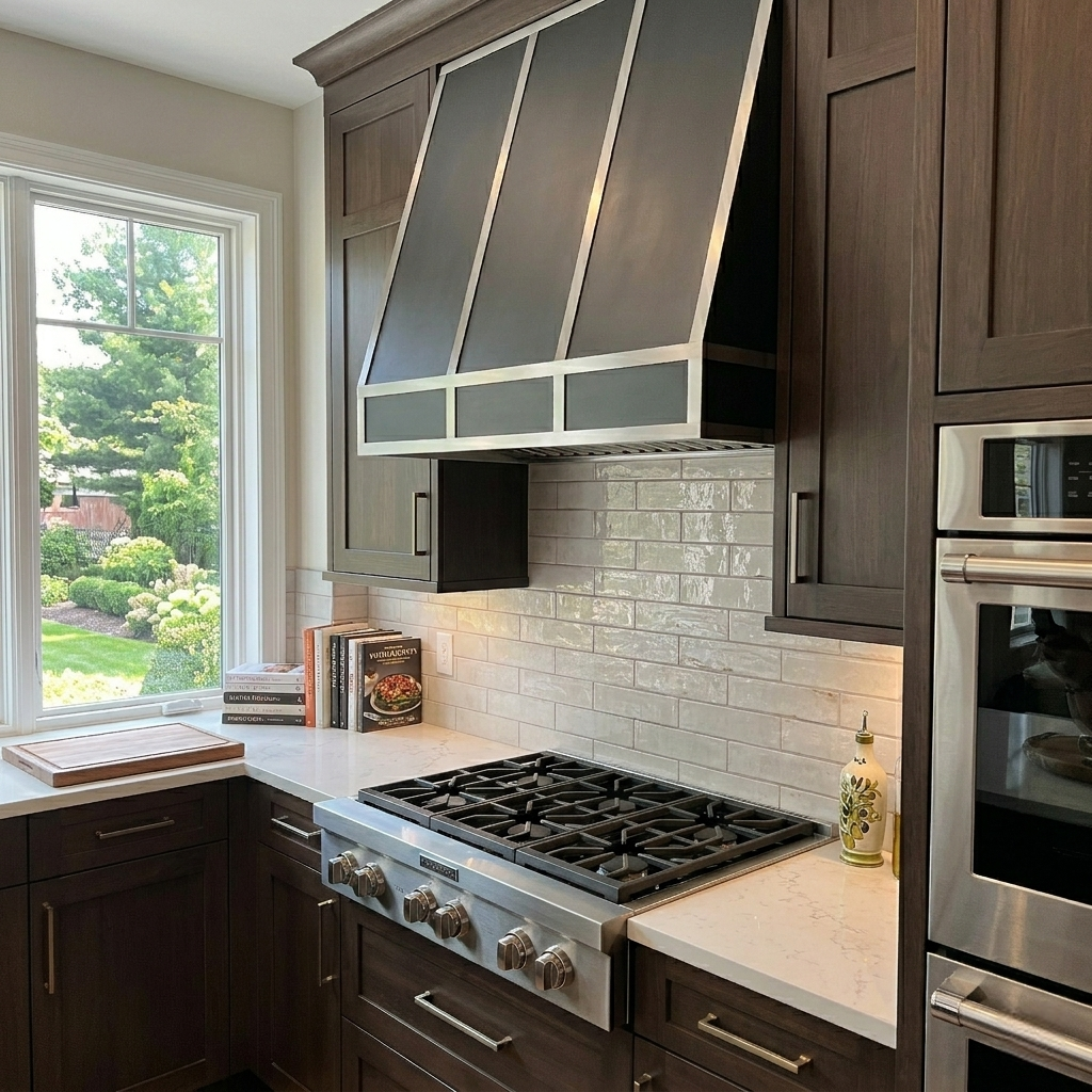 Fobest Stainless Steel Custom Range Hood with Decorative Straps FSS-155