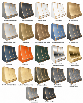 Fobest Stainless Steel Custom Range Hood with Gold Accent FSS-22