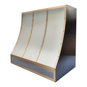 Fobest Stainless Steel Custom Range Hood with Gold Accent FSS-22