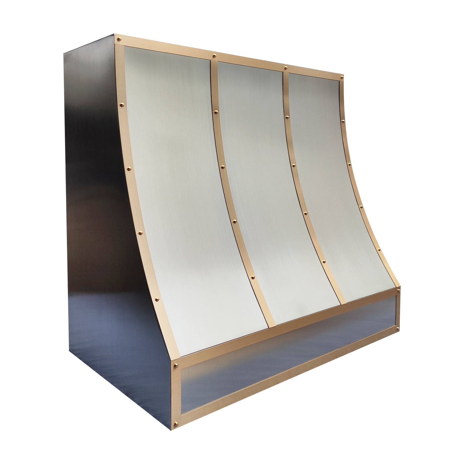 Fobest Stainless Steel Custom Range Hood with Gold Accent FSS-22