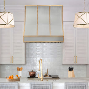 Fobest Stainless Steel Custom Range Hood with Gold Accent FSS-22