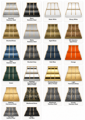 Fobest Stainless Steel Custom Vent Hood with Brass Accent FSS-107