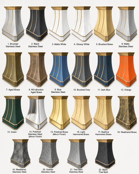 Fobest Stainless Steel Custom Vent Hood with Brass Crown FSS-60