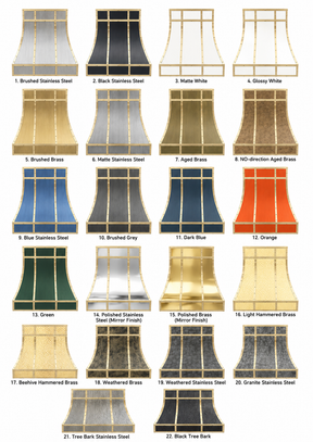 Fobest Stainless Steel Custom Vent Hood with Brass Straps FSS-84