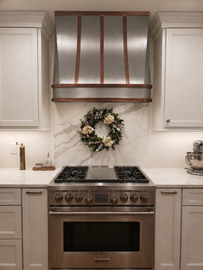 Fobest Stainless Steel Custom Vent Hood with Copper Accent FSS-237