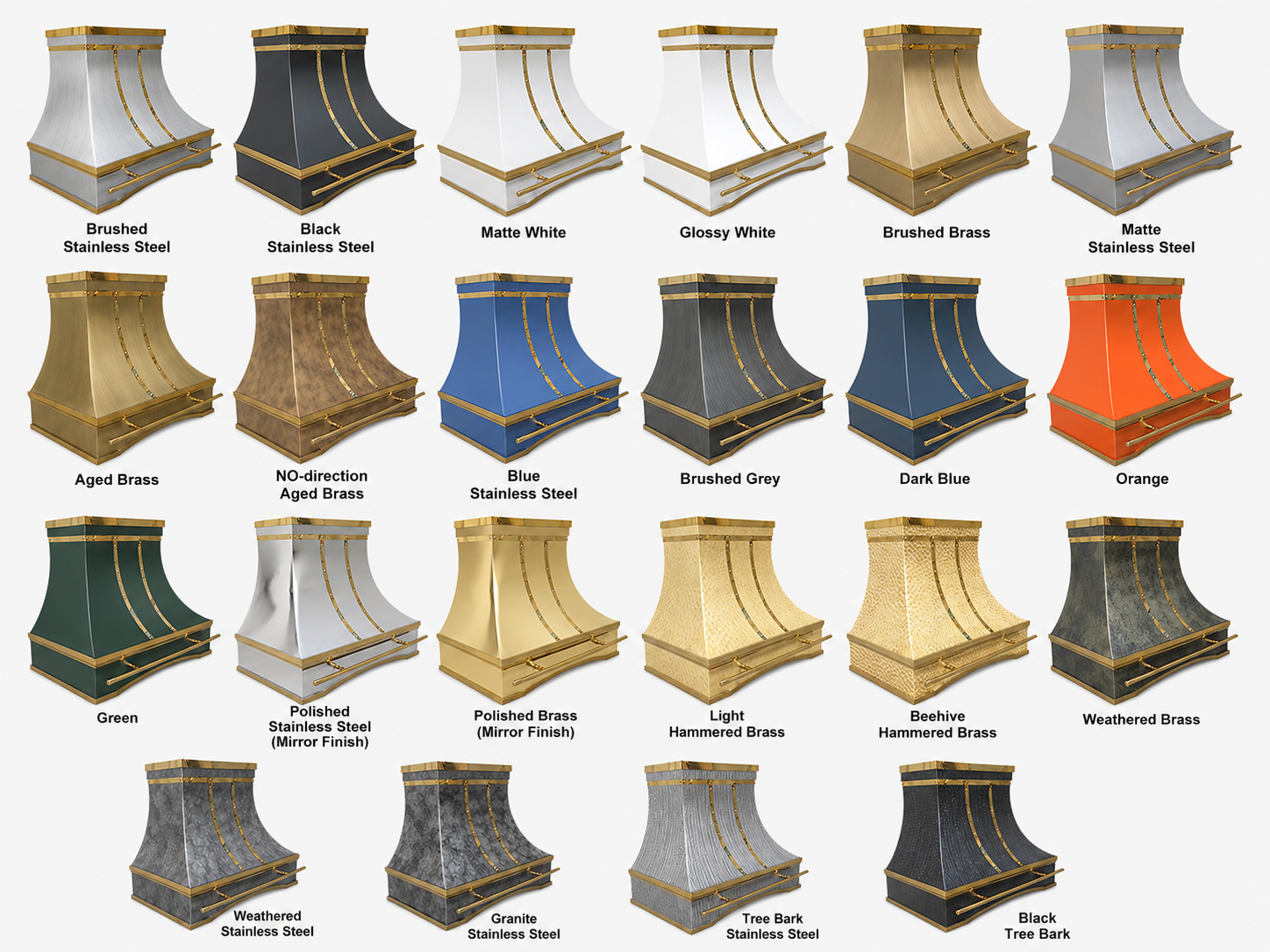 Fobest Stainless Steel Hood with Mirror Straps FSS-316