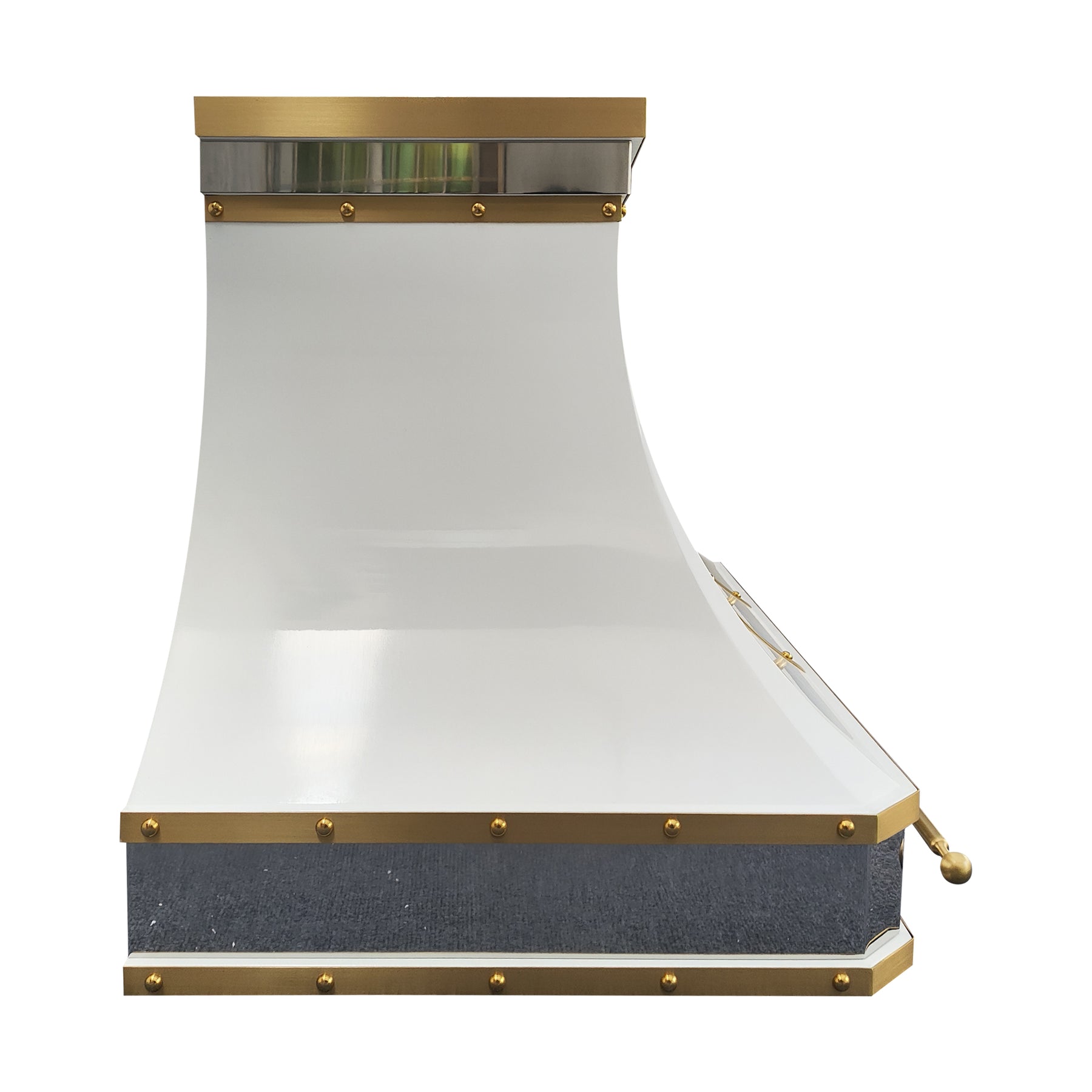 Fobest Stainless Steel Kitchen Range Hood with Brass Accents FSS-485