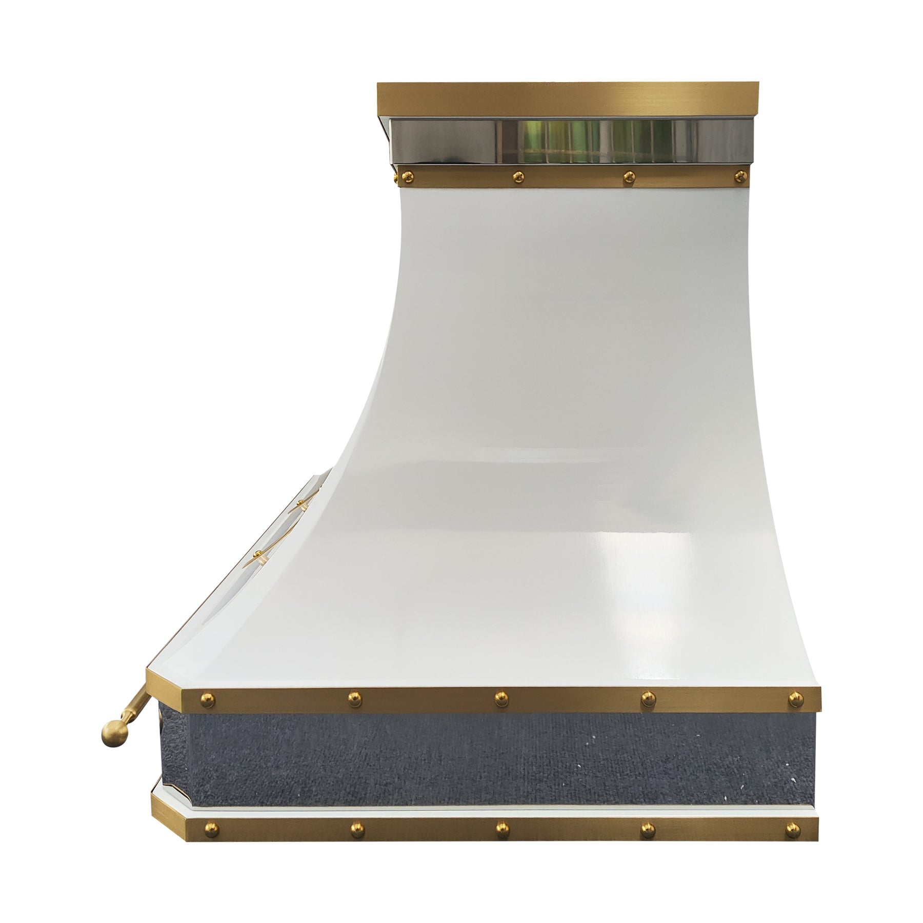 Fobest Stainless Steel Kitchen Range Hood with Brass Accents FSS-485