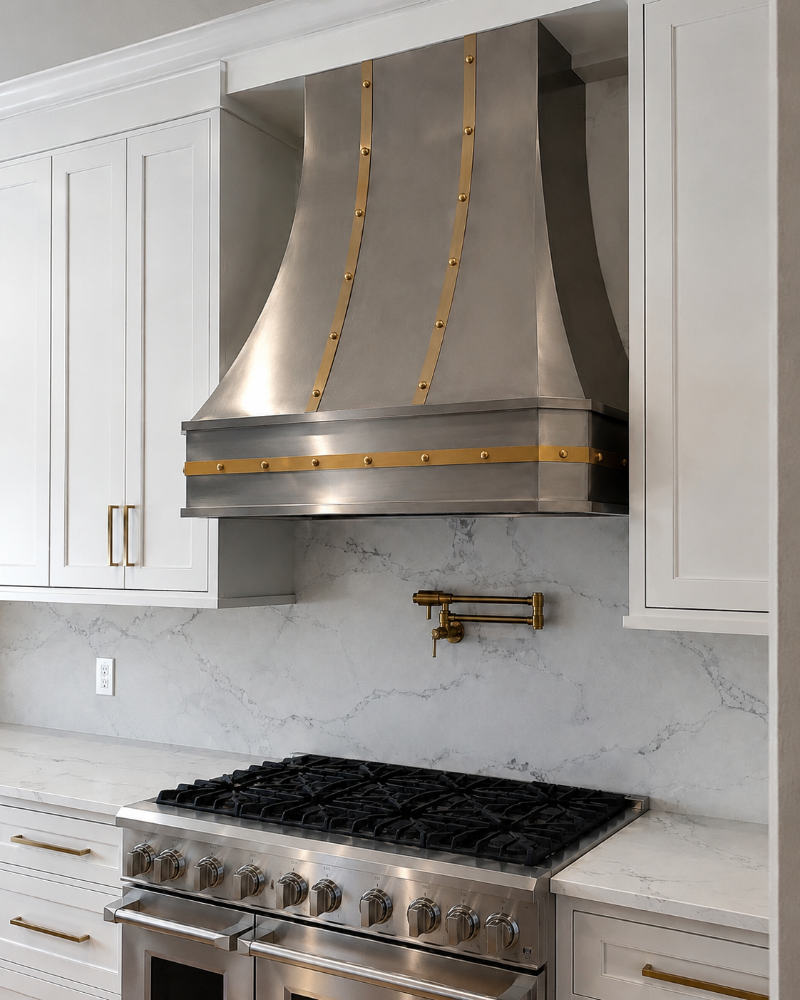 Fobest Stainless Steel Kitchen Range Hood with Brass Straps FSS-217
