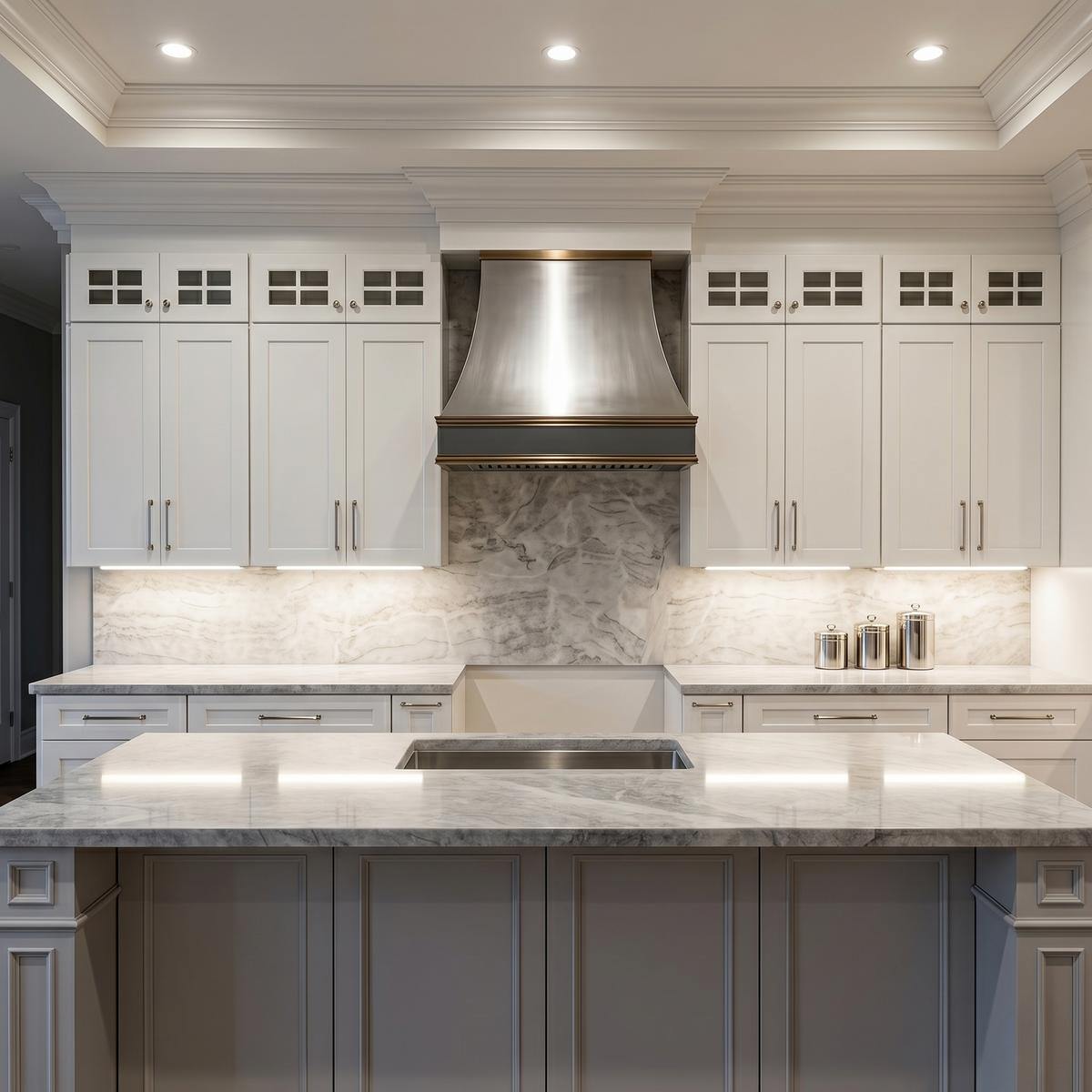 Fobest Stainless Steel Kitchen Range Hood with Brass Trims FSS-464