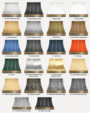 Fobest Stainless Steel Kitchen Range Hood with Decorative Brass Apron FSS-458