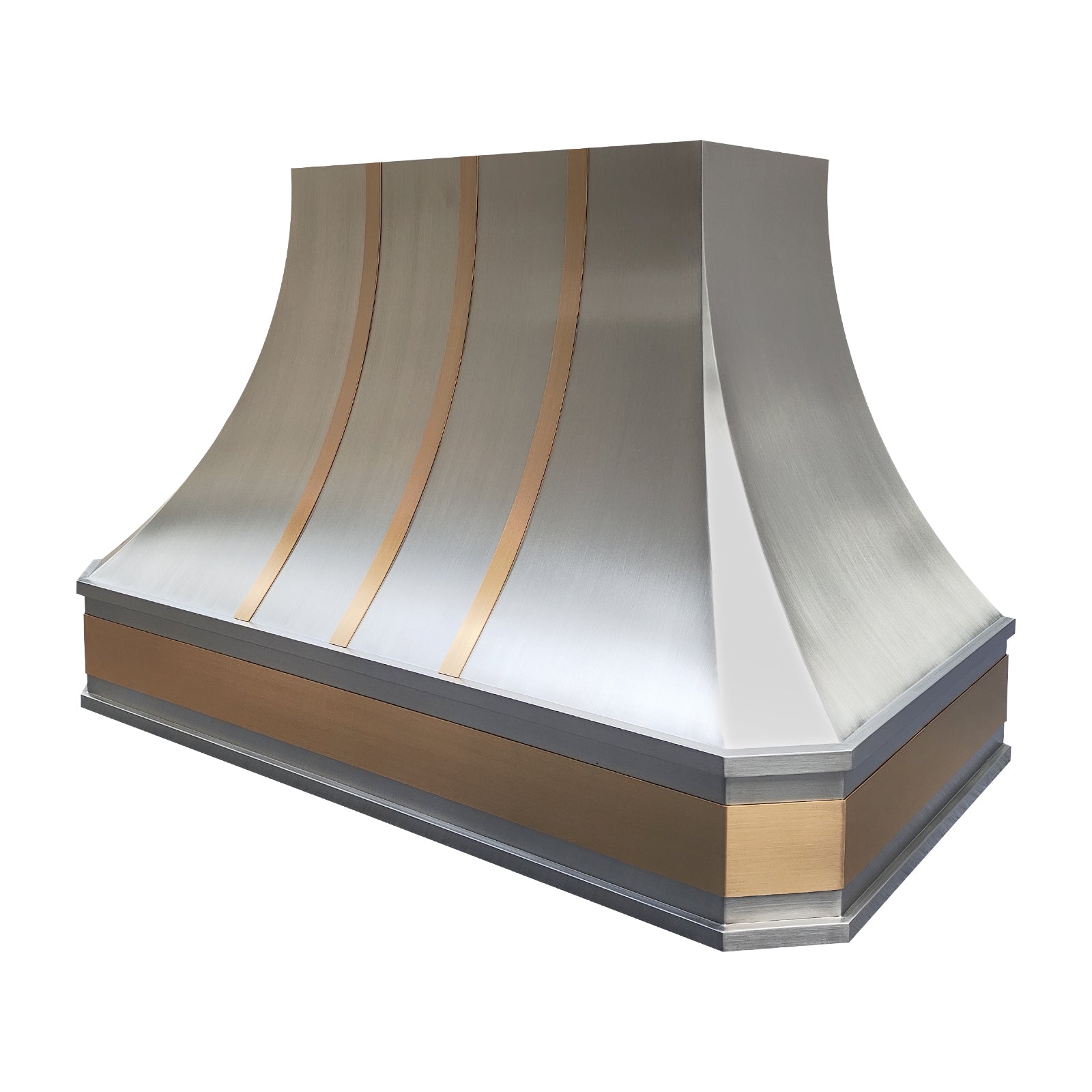 Fobest Stainless Steel Kitchen Range Hood with Decorative Brass Apron FSS-458