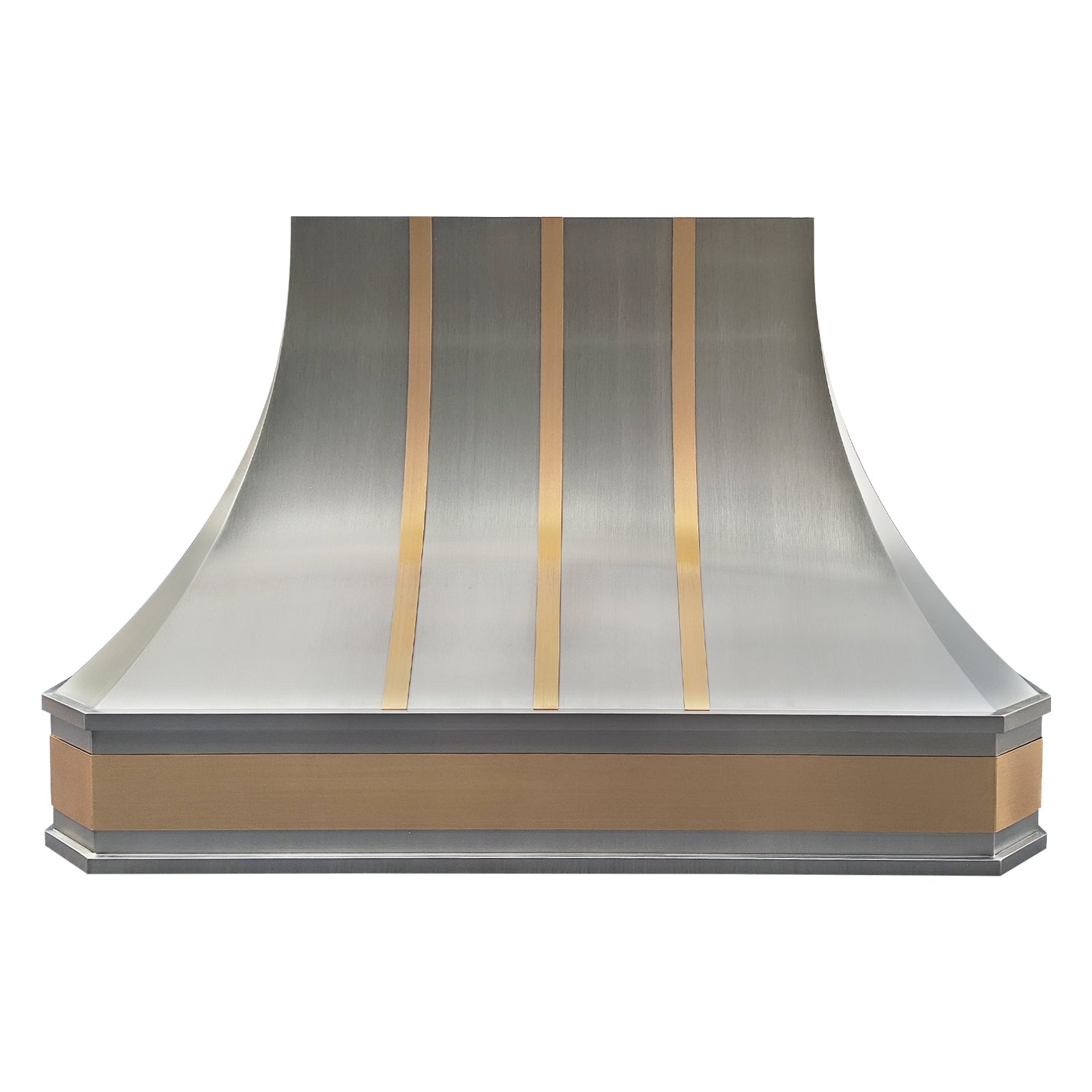 Fobest Stainless Steel Kitchen Range Hood with Decorative Brass Apron FSS-458