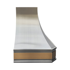 Fobest Stainless Steel Kitchen Range Hood with Decorative Brass Apron FSS-458