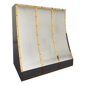 Fobest Stainless Steel Range Hoods with Polished Brass Trim FSS-486